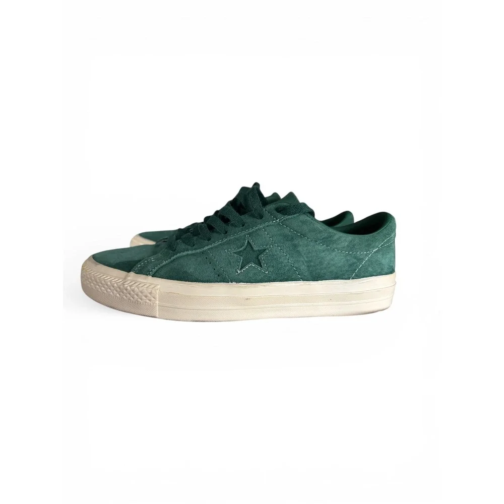 Converse CONS One Star Pro‎ Green Suede Skate Shoes Mens Low Top Sneakers - Picture 5 of 7